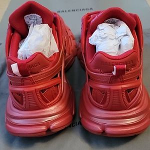 Balenciaga Track 2 Layered Metallic Sneakers in Red Polyurethane Plastic  ref.906408 - Joli Closet